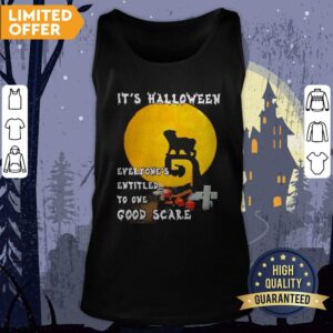 Alternative view of Pug It's Halloween Everyones Entitled To One Good Scare Shirt