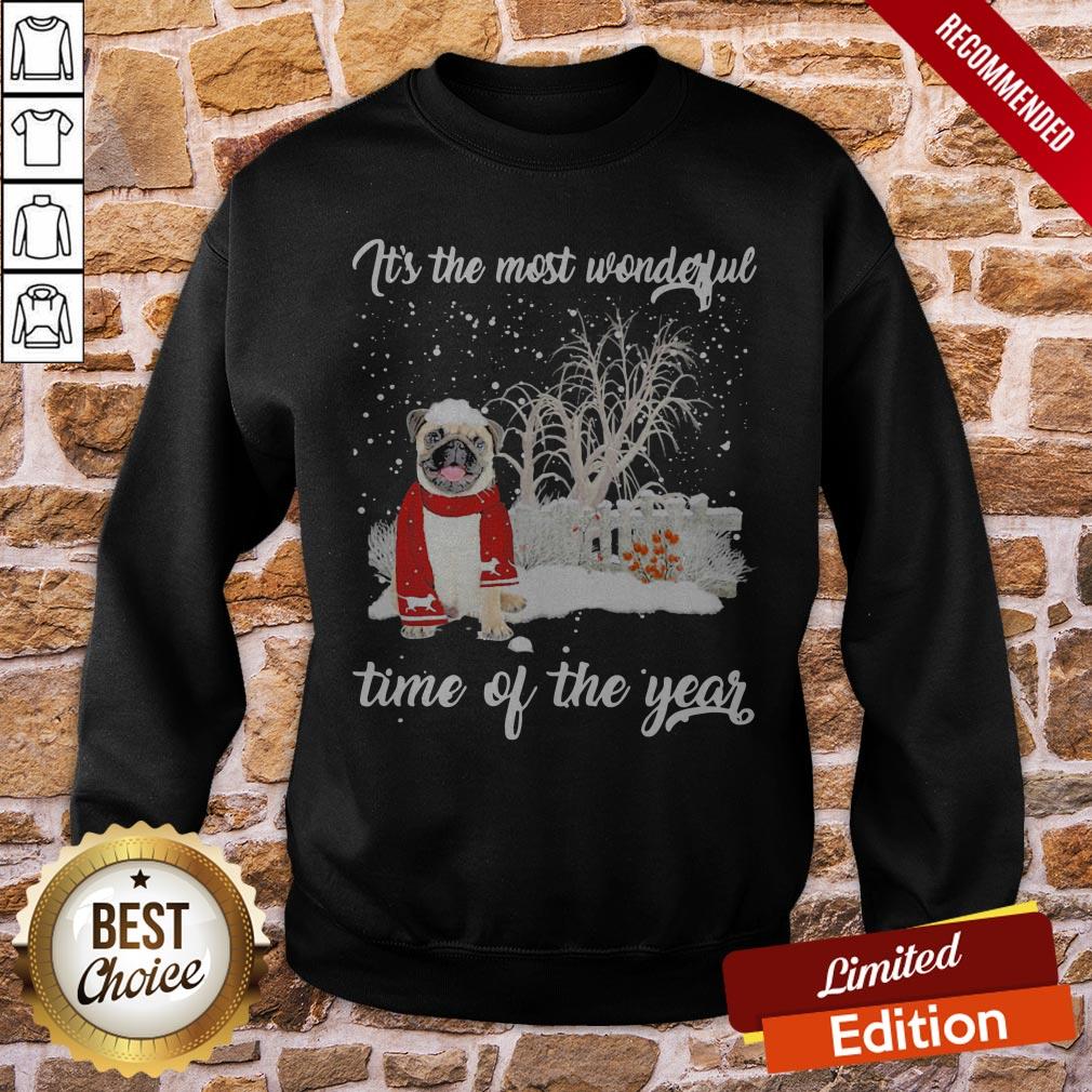Pug It’s The Most Wonderful Time Of The Year Shirt - Image 4