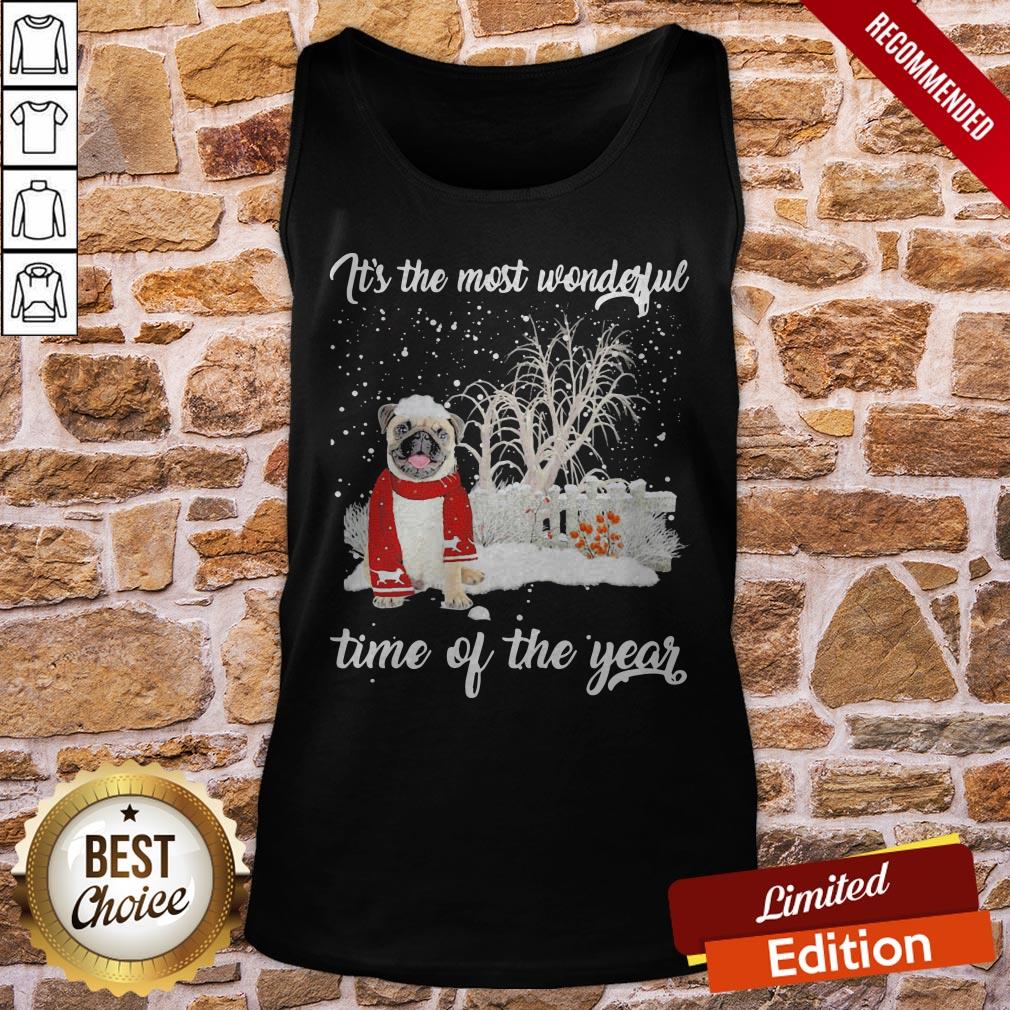 Pug It’s The Most Wonderful Time Of The Year Shirt - Image 3