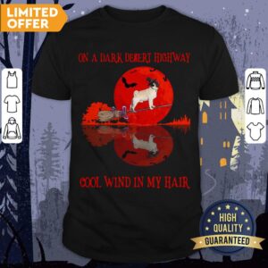 Pug On A Dark Desert Highway Cool Wind In My Hair Halloween Tee Shirt