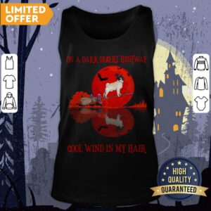 Alternative view of Pug On A Dark Desert Highway Cool Wind In My Hair Halloween Tee Shirt