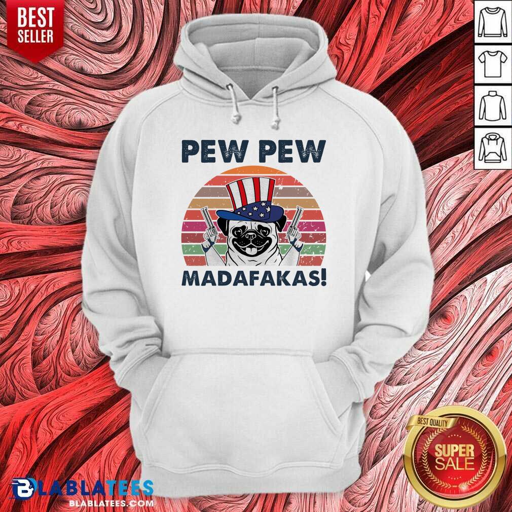 Pug Pew Pew Madafakas Vintage Shirt - Image 2