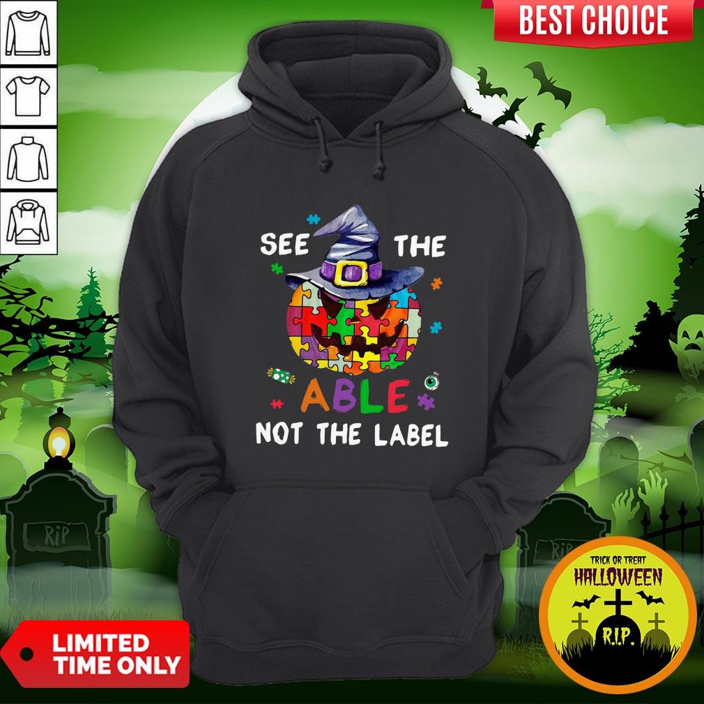 Pumpkin Autism See The Able Not The Label Halloween Shirt - Image 5