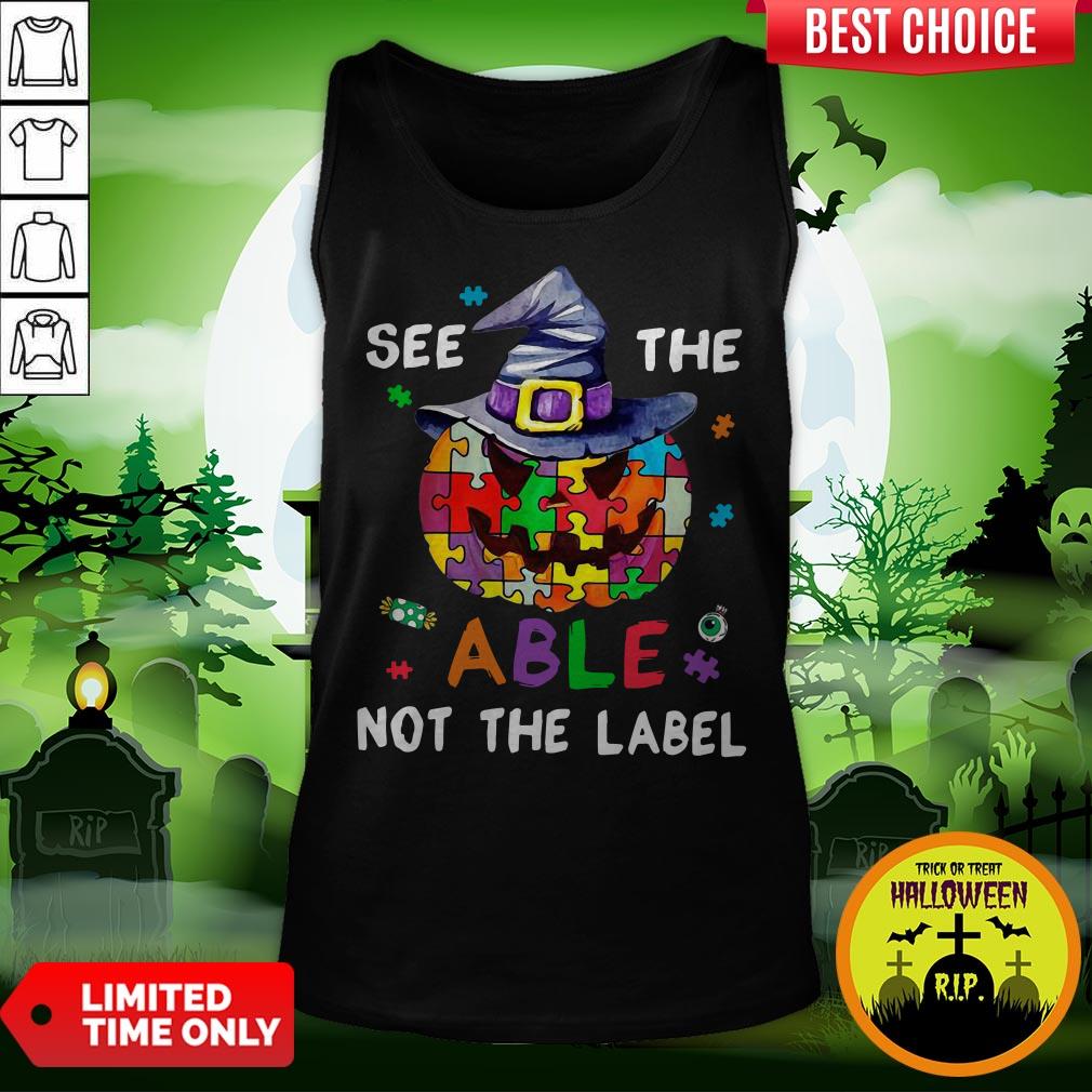 Pumpkin Autism See The Able Not The Label Halloween Shirt - Image 3