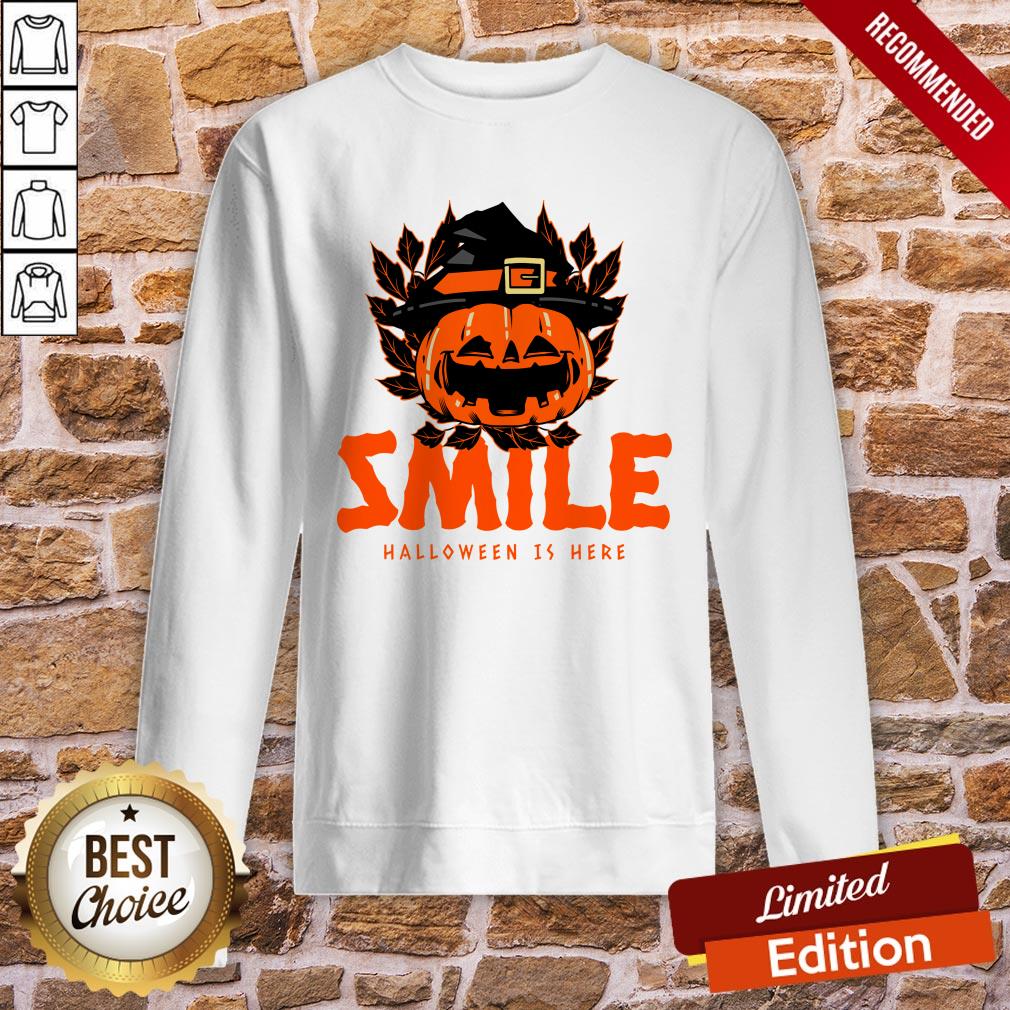 Pumpkin Smile Halloween Is Here Shirt - Image 4