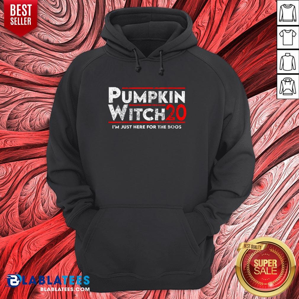 Pumpkin Witch Halloween Election 2020 I'm Just Here For The Boos Shirt - Image 3