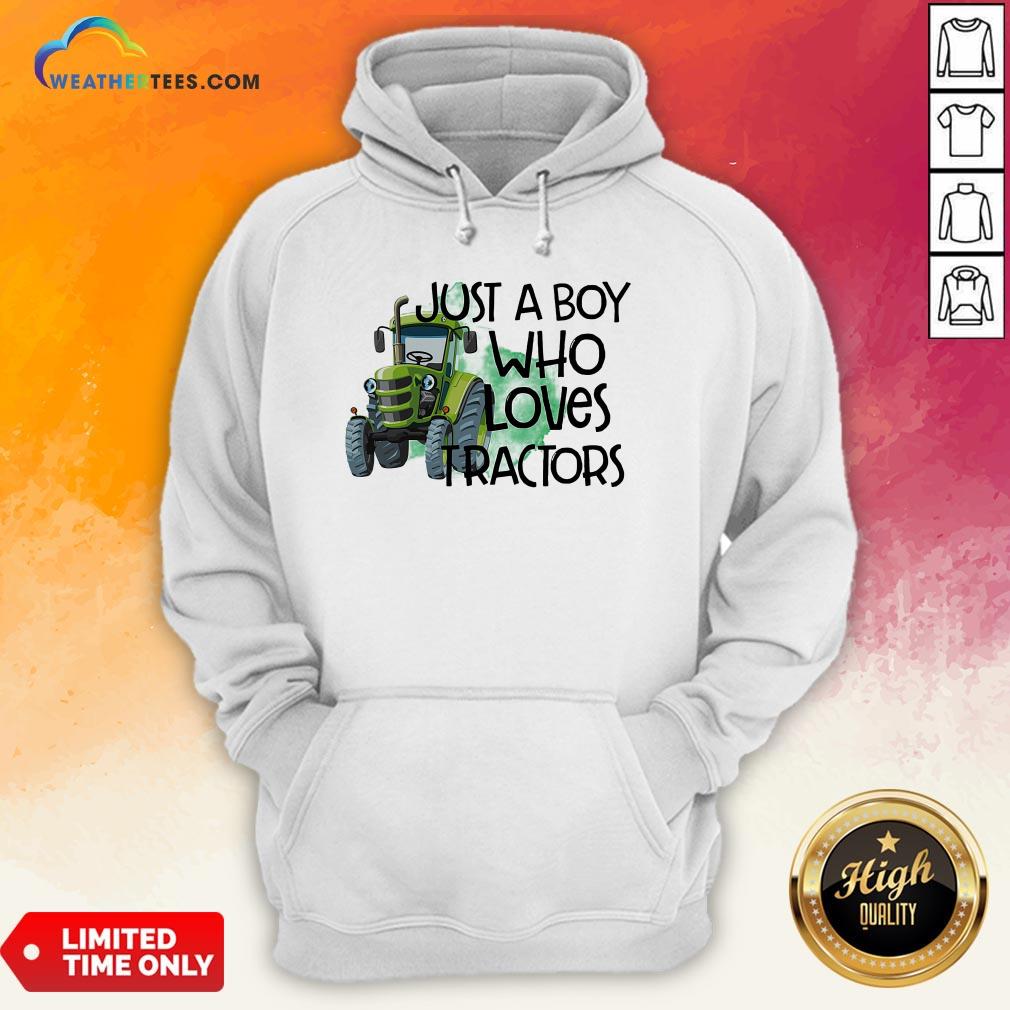 Purple Just A Boy Who Loves Tractors Shirt - Image 5