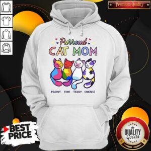 Alternative view of Purroud Cat Mom Peanut Finn Teddy Charlie Shirt