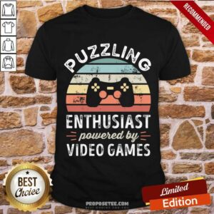 Puzzling Enthusiast Powered By Video Games Vintage Shirt