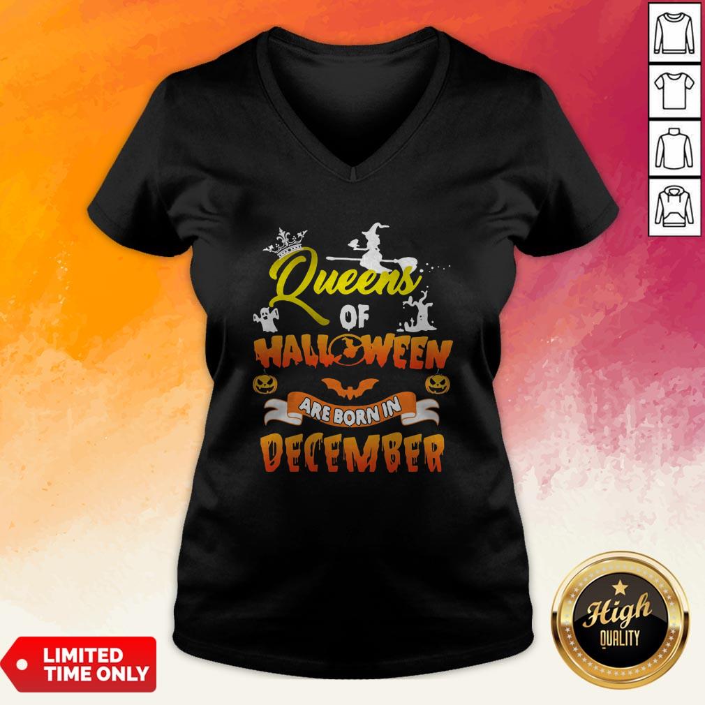 Queen Of Halloween Are Born In December Shirt - Image 3