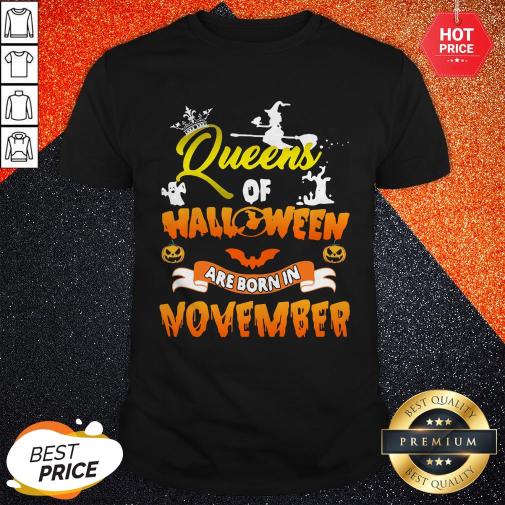 Queen Of Halloween Are Born In November Shirt