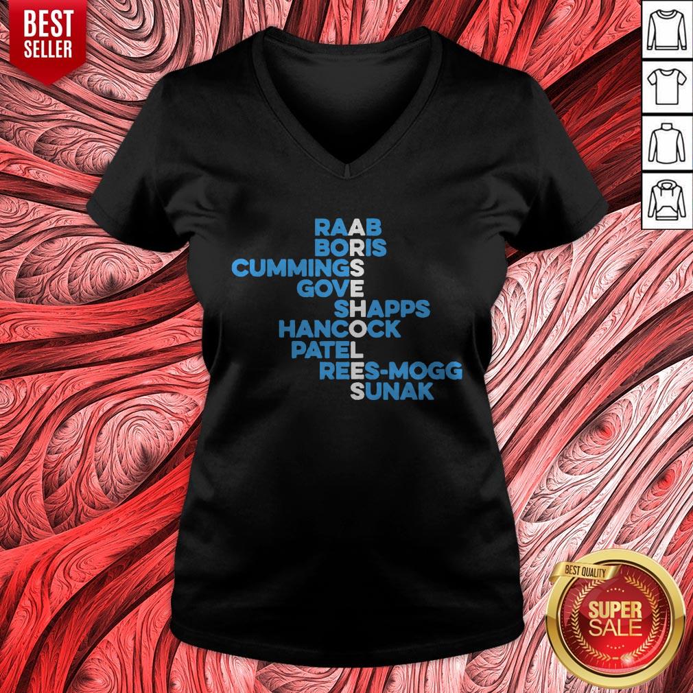 Raab Boris Cummings Gove Shapps Hancock Patel Reesmogg Sunak Shirt - Image 4