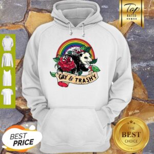 Alternative view of Rainbow Opossum LGBT Gay And Trashy Shirt