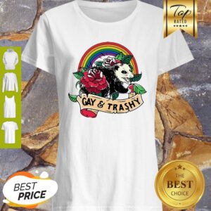 Rainbow Opossum LGBT Gay And Trashy Shirt
