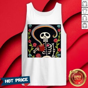 Alternative view of Rainbow Skelly Skeleton Halloween Shirt