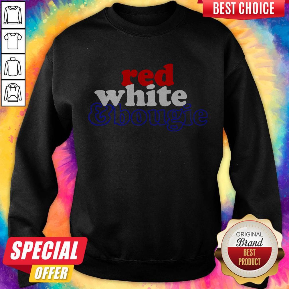 Red White Bougie Independence Day Shirt - Image 5