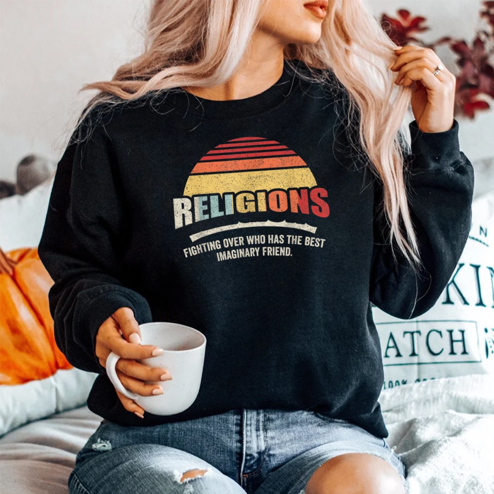 Religions Sarcastic Def For Atheist Science Shirt - Image 2
