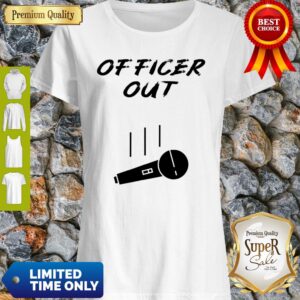 Retired Cop Out Policeman Policewoman Retirement Mic Drop Shirt