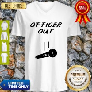 Alternative view of Retired Cop Out Policeman Policewoman Retirement Mic Drop Shirt
