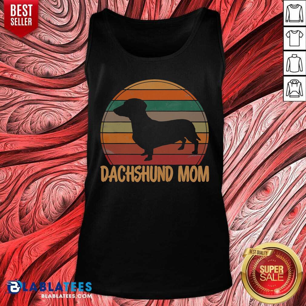 Retro Dachshund Mom Gift Doxie Vintage Shirt - Image 3