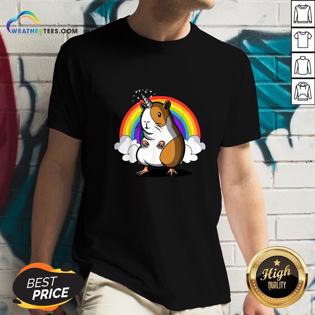 Right Guinea Unipig Rainbow Colors Shirt - Image 2
