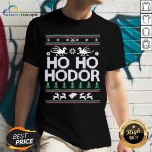 Alternative view of Right Ho ho Hodor Ugly Christmas Shirt