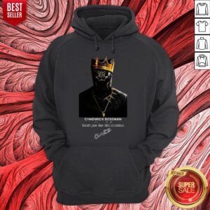 Alternative view of Rip Chadwick Boseman Black Panther 1977 2020 Thank You For The Memories Signature Shirt