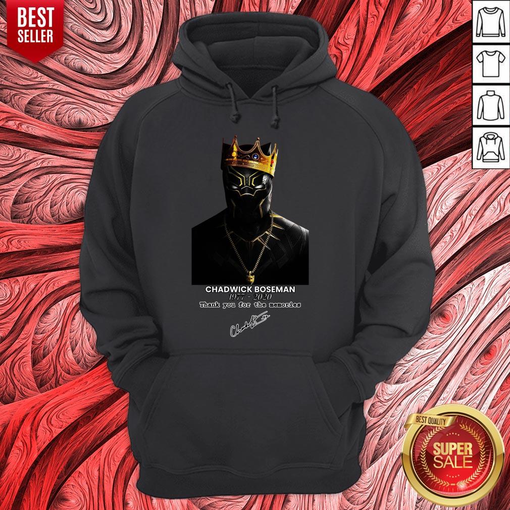 Rip Chadwick Boseman Black Panther 1977 2020 Thank You For The Memories Signature Shirt - Image 2