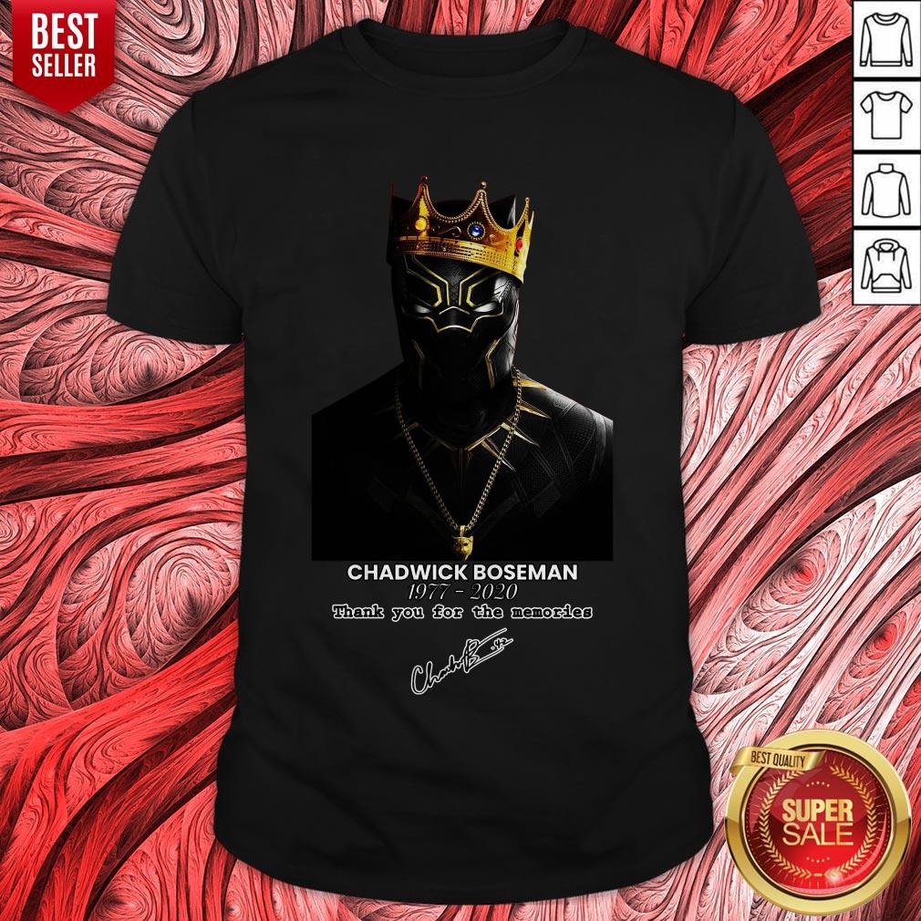 Rip Chadwick Boseman Black Panther 1977 2020 Thank You For The Memories Signature Shirt
