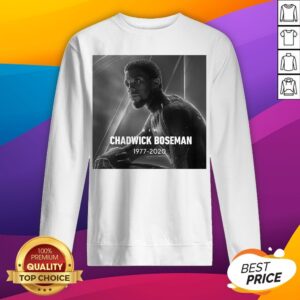 Alternative view of Rip Chadwick Boseman Black Panther 1977 2020 Thank You For The Memories Signature Shirt