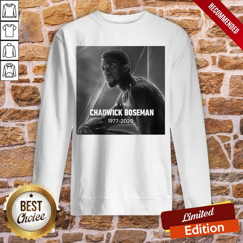 Rip Chadwick Boseman Black Panther 1977 2020 Thank You For The Memories Signature Shirt - Image 4