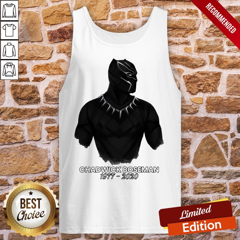 Rip Chadwick Boseman Black Panther 1977 2020 Thank You For The Memories Signature Shirt - Image 4