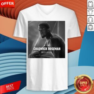 Alternative view of Rip Chadwick Boseman Black Panther 1977 2020 Thank You For The Memories Signature Shirt