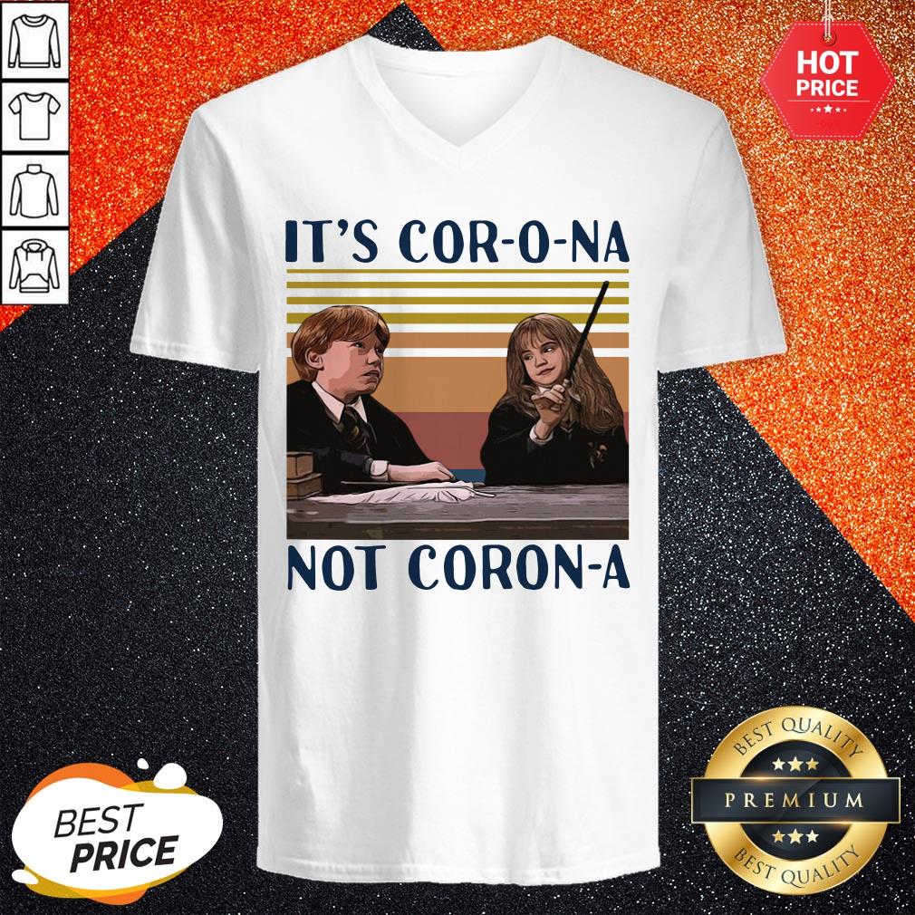 Ron And Hermione It’s Cor-o-na Not Corona Vintage Shirt - Image 2