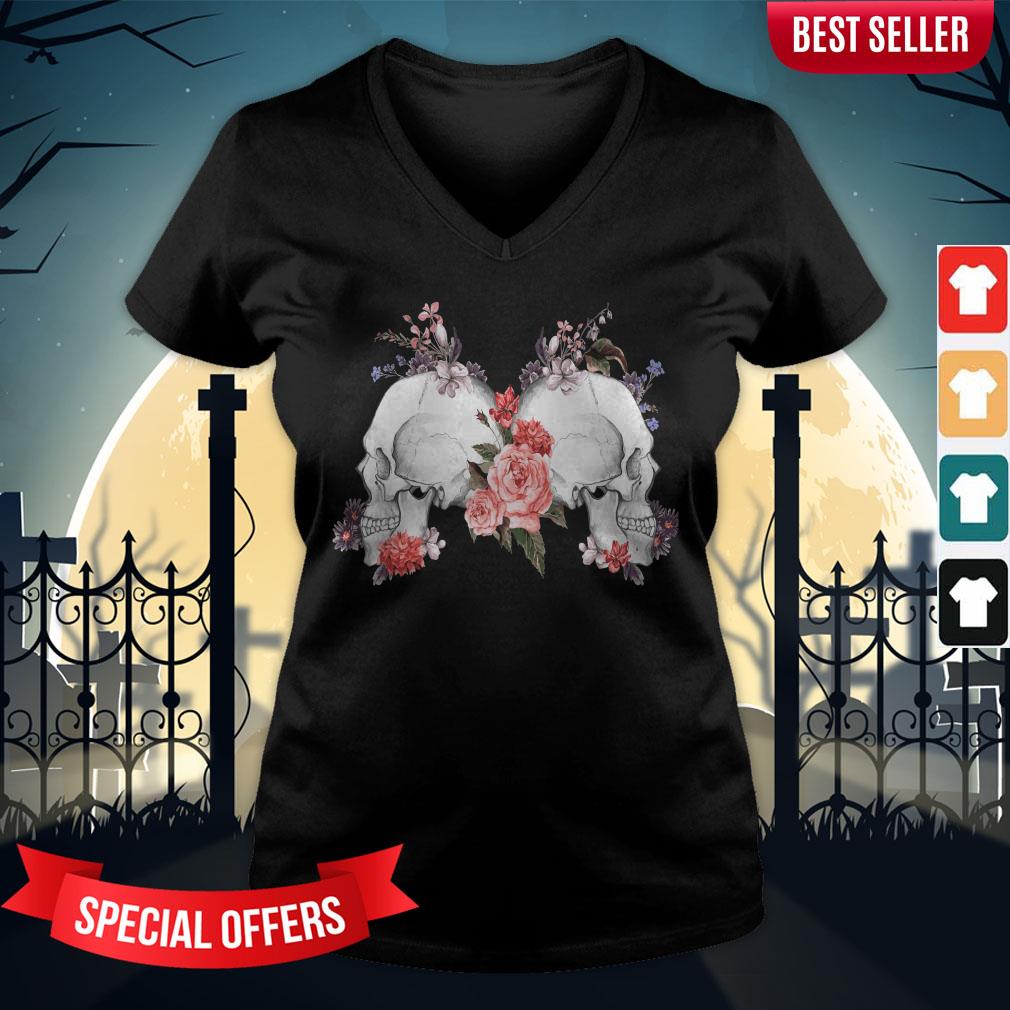Rose Skull Day Of The Dead Dia De Muertos Shirt - Image 2
