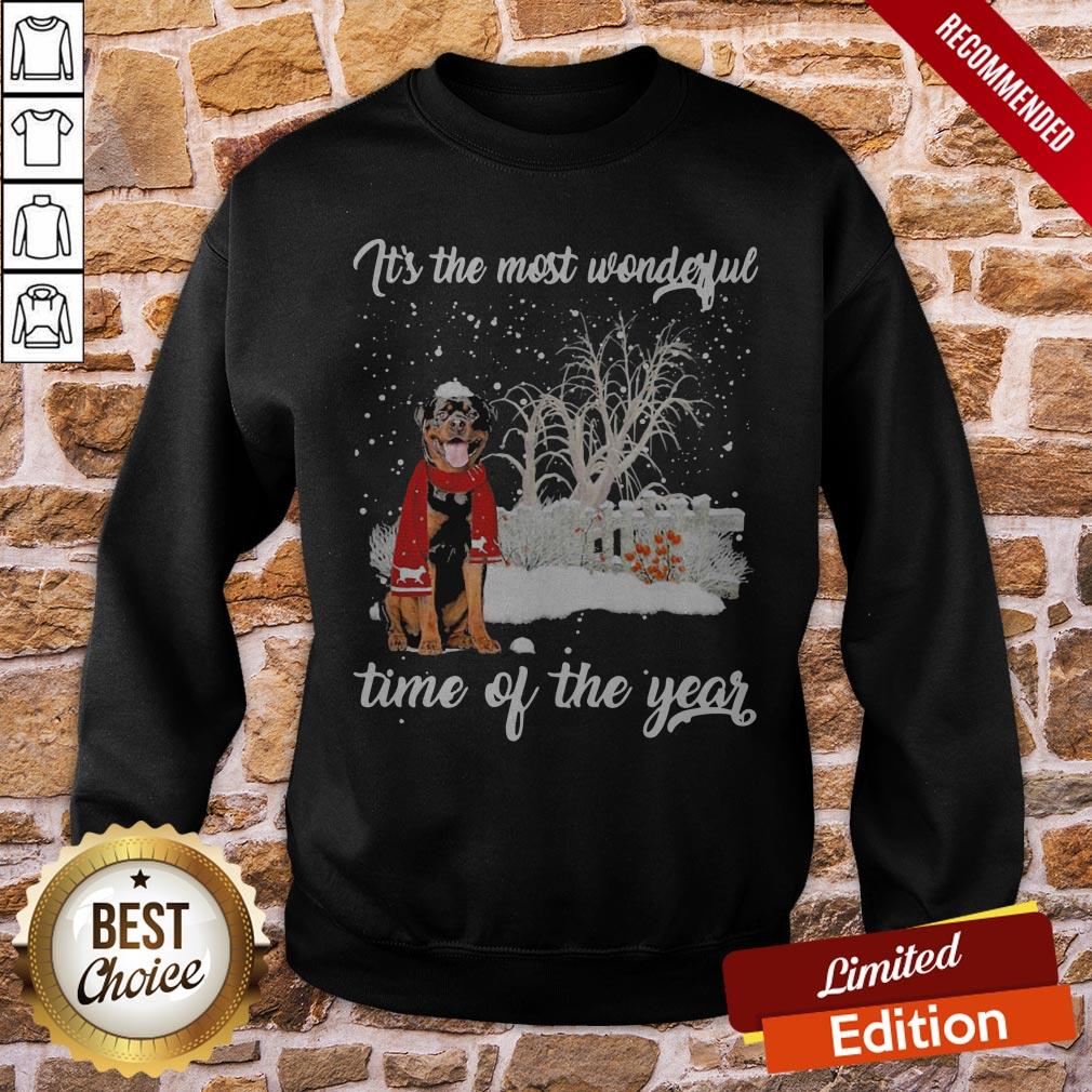 Rottweiler It’s The Most Wonderful Time Of The Year Shirt - Image 4