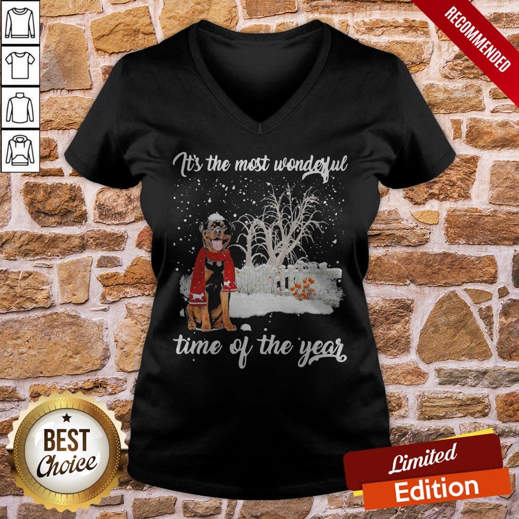 Rottweiler It’s The Most Wonderful Time Of The Year Shirt - Image 2