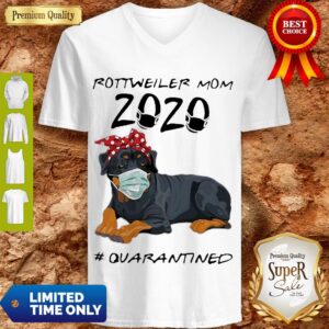 Alternative view of Rottweiler Mom 2020 #Quarantined COVID-19 Shirt