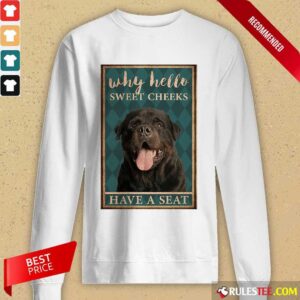 Alternative view of Rottweiler Why Hello Poster Shirt