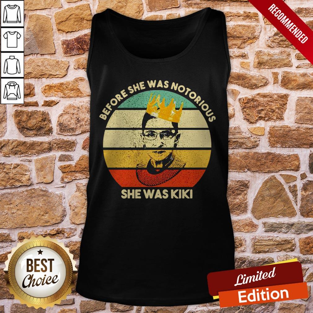 Ruth Bader Ginsburg Bedore She Was Notorious She Was Kiki Vintage Shirt - Image 3