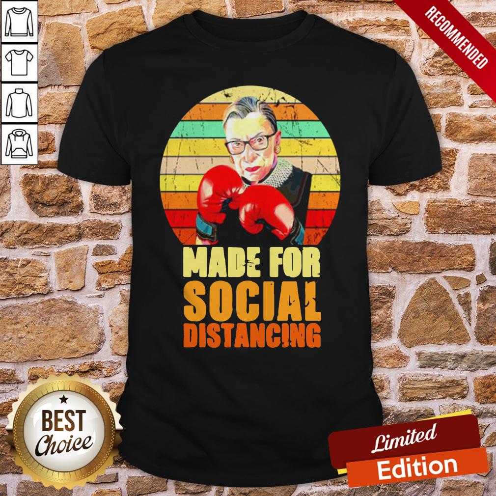Ruth Bader Ginsburg Made For Social Distancing Vintage Shirt