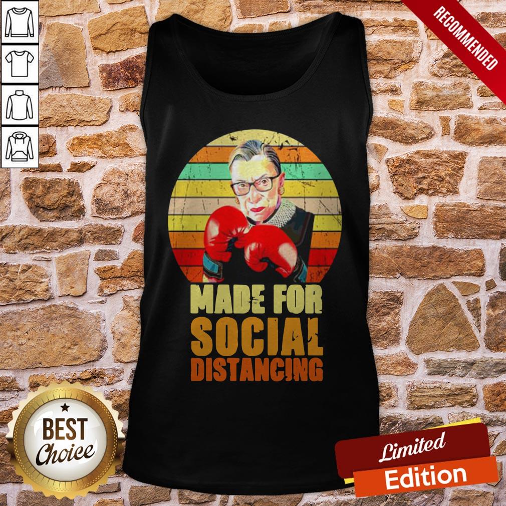 Ruth Bader Ginsburg Made For Social Distancing Vintage Shirt - Image 3