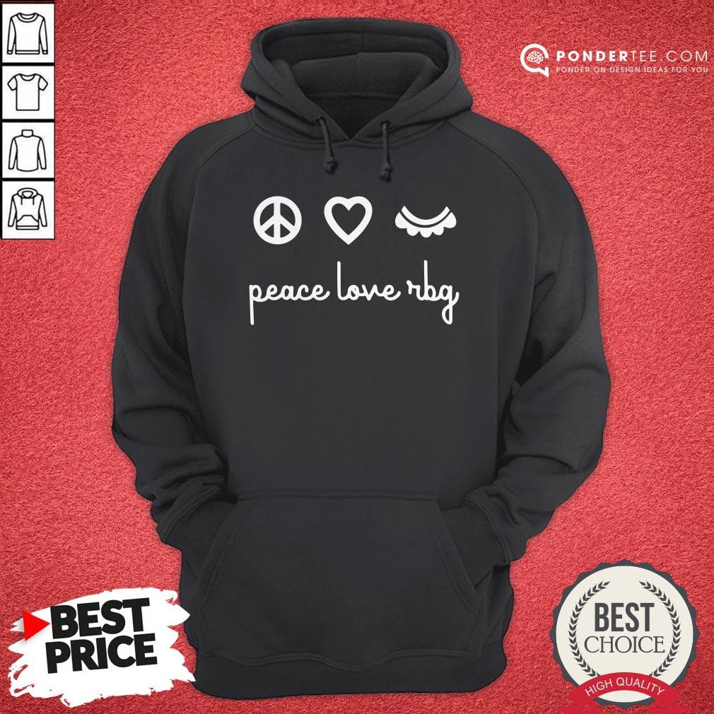 Ruth Bader Ginsburg Peace Love RBG Shirt - Image 5