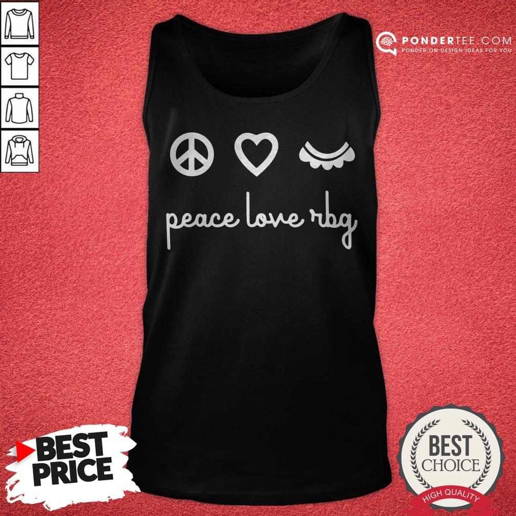 Ruth Bader Ginsburg Peace Love RBG Shirt - Image 2