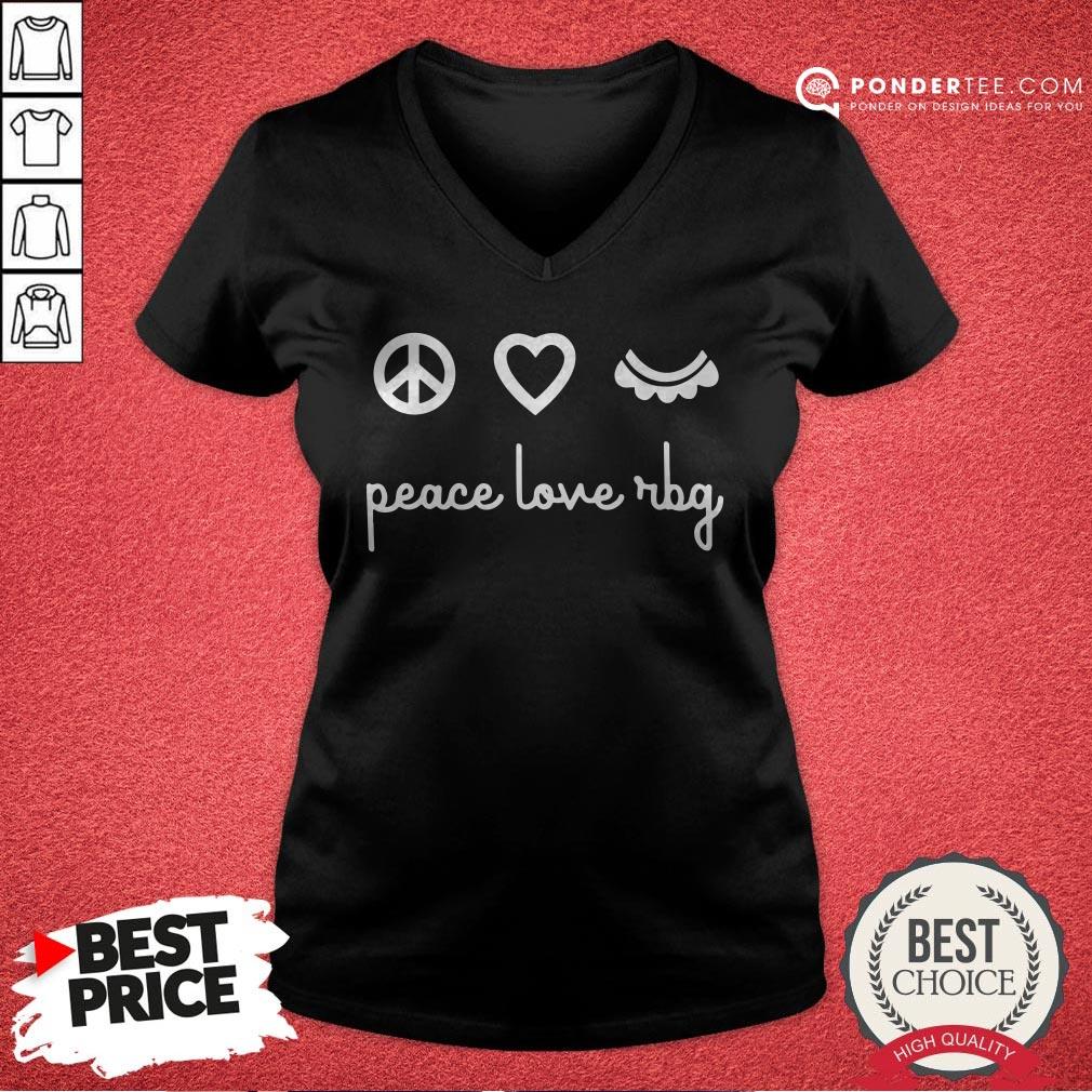 Ruth Bader Ginsburg Peace Love RBG Shirt - Image 3