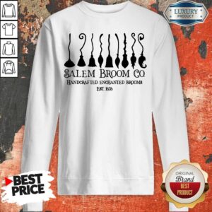 Alternative view of Salem Broom Go Handcrafted Enchanted Brooms Est 1626 Halloween Shirt