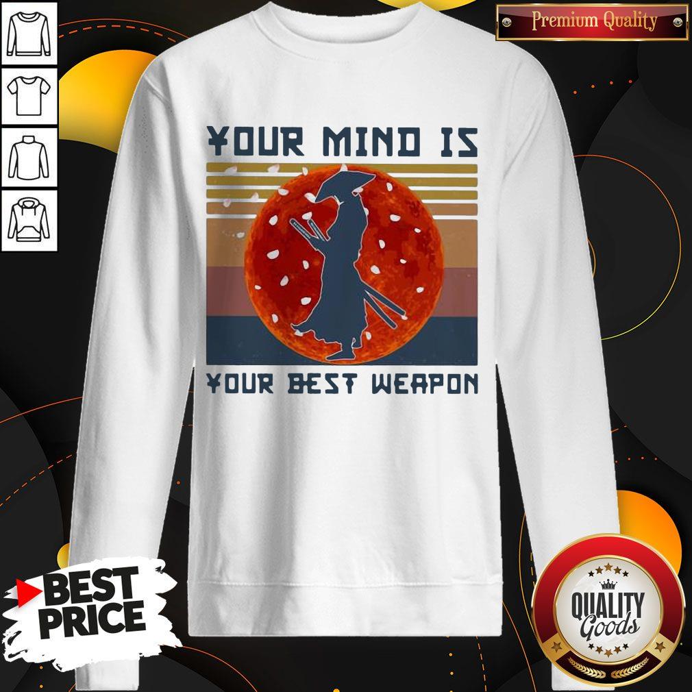 Samurai Basketball Your Mind Is Your Best Weapon Vintage Retro Shirt - Image 4