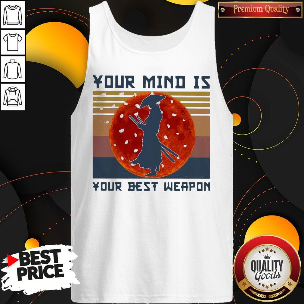Samurai Basketball Your Mind Is Your Best Weapon Vintage Retro Shirt - Image 2