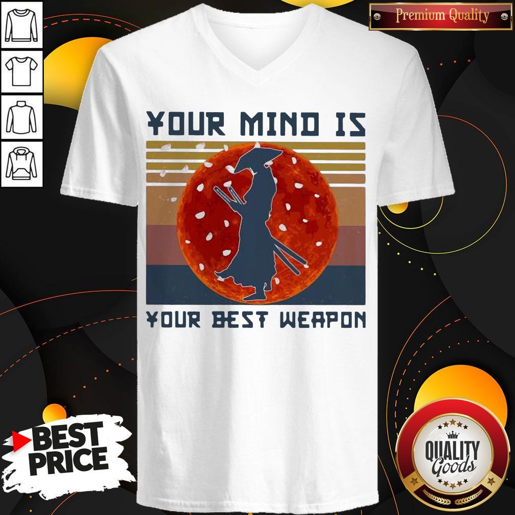 Samurai Basketball Your Mind Is Your Best Weapon Vintage Retro Shirt - Image 3