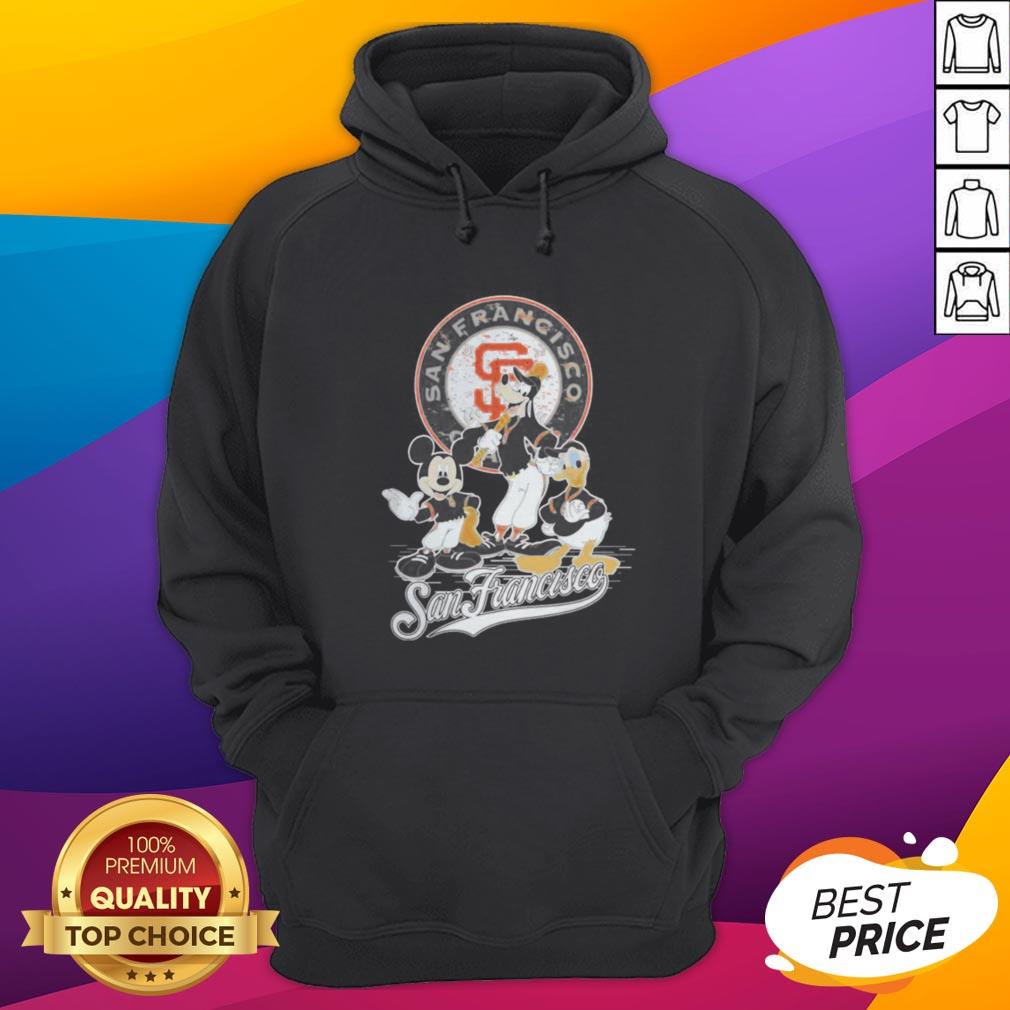 San Francisco Giants Mickey Mouse Cartoon Characters Shirt - Image 3